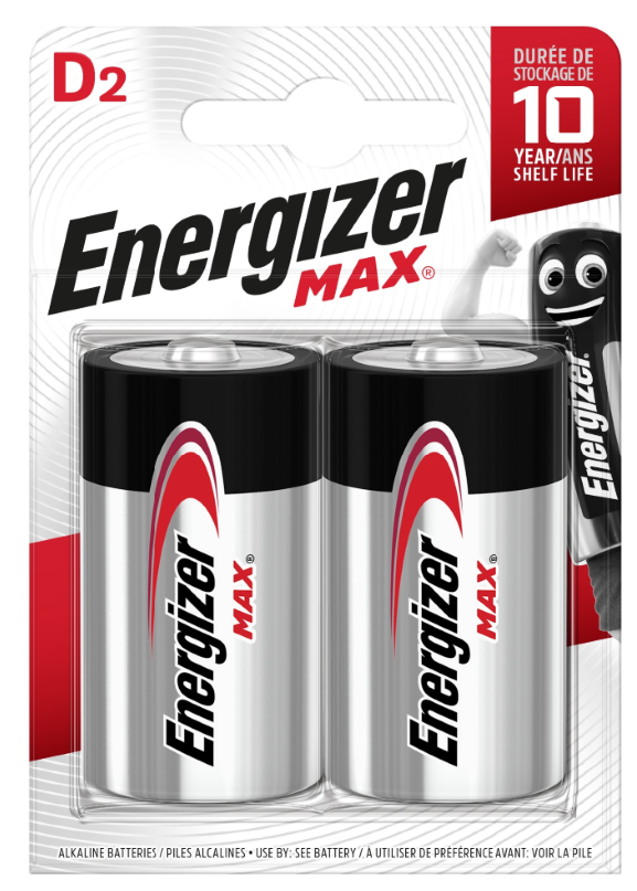 Элемент питания ENERGIZER E95/LR20 BP2 MAX E302306800