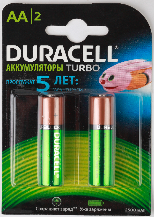 Аккумулятор DURACELL HR6АА BL2  2400/2500 mAh